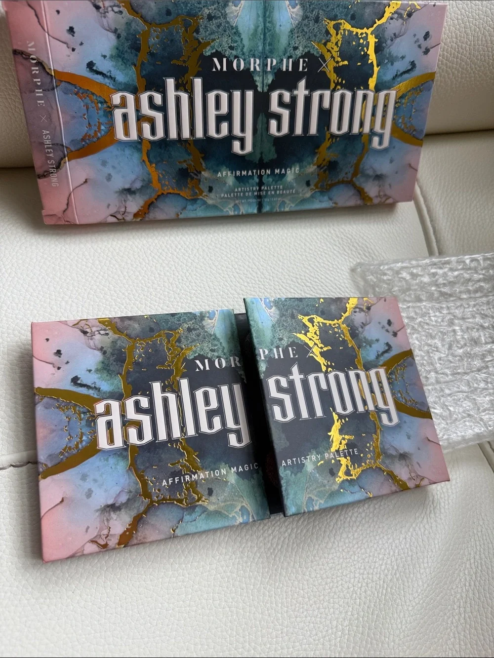 Morphe Ashley Strong Eyeshadow Palette - Marble Pink‎ & Teal